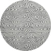 Piper Looms Mayfield Swirls AMF1020 Gray Machine Washable Area Rug Round Main Image