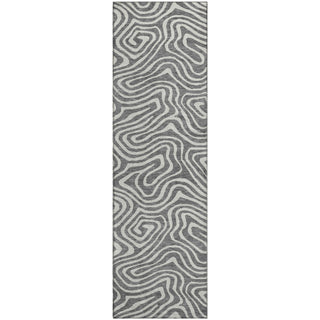 Piper Looms Mayfield Swirls AMF1020 Gray Machine Washable Area Rug Runner Main Image