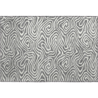 Piper Looms Mayfield Swirls AMF1020 Gray Machine Washable Area Rug Scatter Main Image