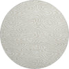 Piper Looms Mayfield Swirls AMF1020 Ivory Machine Washable Area Rug Round Main Image