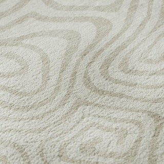 Piper Looms Mayfield Swirls AMF1020 Ivory Machine Washable Area Rug Swatch Image