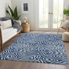 Piper Looms Mayfield Swirls AMF1020 Navy Machine Washable Area Rug Lifestyle Image Feature