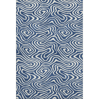 Piper Looms Mayfield Swirls AMF1020 Navy Machine Washable Area Rug main image