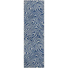 Piper Looms Mayfield Swirls AMF1020 Navy Machine Washable Area Rug Runner Main Image