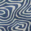 Piper Looms Mayfield Swirls AMF1020 Navy Machine Washable Area Rug Swatch Image