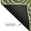 Piper Looms Mayfield Swirls AMF1020 Olive Machine Washable Area Rug Backing Image
