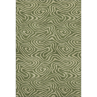 Piper Looms Mayfield Swirls AMF1020 Olive Machine Washable Area Rug main image