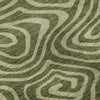Piper Looms Mayfield Swirls AMF1020 Olive Machine Washable Area Rug Swatch Image