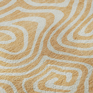Piper Looms Mayfield Swirls AMF1020 Peach Machine Washable Area Rug Swatch Image