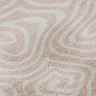 Piper Looms Mayfield Swirls AMF1020 Pink Machine Washable Area Rug Swatch Image