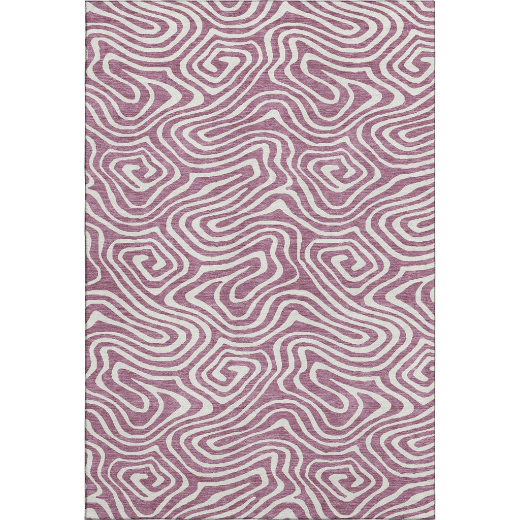 Piper Looms Mayfield Swirls AMF1020 Plum Machine Washable Area Rug main image