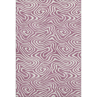 Piper Looms Mayfield Swirls AMF1020 Plum Machine Washable Area Rug main image