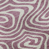 Piper Looms Mayfield Swirls AMF1020 Plum Machine Washable Area Rug Swatch Image