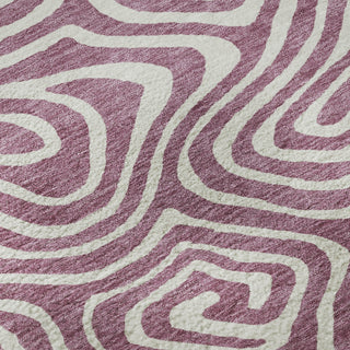 Piper Looms Mayfield Swirls AMF1020 Plum Machine Washable Area Rug Swatch Image