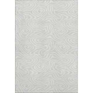 Piper Looms Mayfield Swirls AMF1020 Silver Machine Washable Area Rug main image