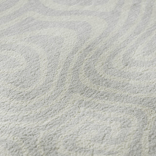 Piper Looms Mayfield Swirls AMF1020 Silver Machine Washable Area Rug Swatch Image