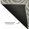 Piper Looms Mayfield Swirls AMF1020 Taupe Machine Washable Area Rug Backing Image