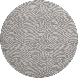 Piper Looms Mayfield Swirls AMF1020 Taupe Machine Washable Area Rug Round Main Image