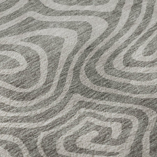 Piper Looms Mayfield Swirls AMF1020 Taupe Machine Washable Area Rug Swatch Image