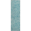 Piper Looms Mayfield Swirls AMF1020 Teal Machine Washable Area Rug Runner Main Image