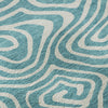 Piper Looms Mayfield Swirls AMF1020 Teal Machine Washable Area Rug Swatch Image