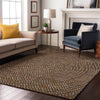 Piper Looms Mayfield Circles AMF1021 Brown Machine Washable Area Rug Lifestyle Image Feature