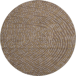 Piper Looms Mayfield Circles AMF1021 Brown Machine Washable Area Rug Round Main Image