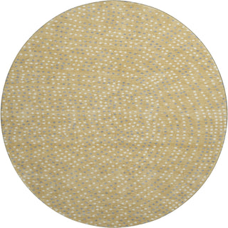 Piper Looms Mayfield Circles AMF1021 Gold Machine Washable Area Rug Round Main Image
