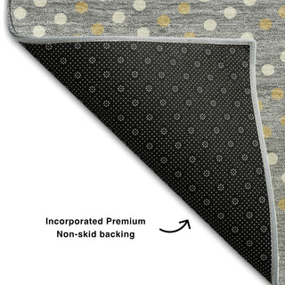 Piper Looms Mayfield Circles AMF1021 Gray Machine Washable Area Rug Backing Image