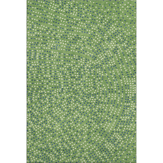 Piper Looms Mayfield Circles AMF1021 Green Machine Washable Area Rug main image