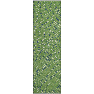 Piper Looms Mayfield Circles AMF1021 Green Machine Washable Area Rug Runner Main Image