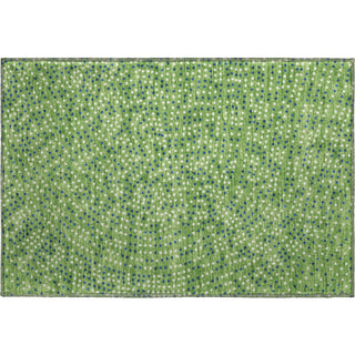 Piper Looms Mayfield Circles AMF1021 Green Machine Washable Area Rug Scatter Main Image