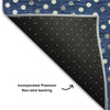 Piper Looms Mayfield Circles AMF1021 Navy Machine Washable Area Rug Backing Image