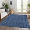Piper Looms Mayfield Circles AMF1021 Navy Machine Washable Area Rug Lifestyle Image Feature