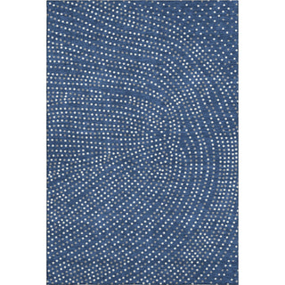 Piper Looms Mayfield Circles AMF1021 Navy Machine Washable Area Rug main image