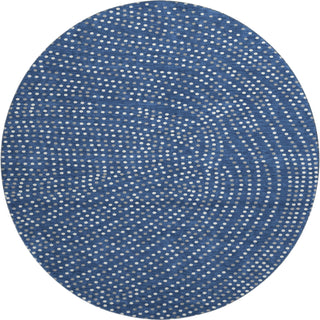 Piper Looms Mayfield Circles AMF1021 Navy Machine Washable Area Rug Round Main Image