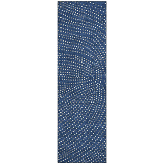 Piper Looms Mayfield Circles AMF1021 Navy Machine Washable Area Rug Runner Main Image
