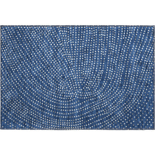 Piper Looms Mayfield Circles AMF1021 Navy Machine Washable Area Rug Scatter Main Image