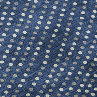 Piper Looms Mayfield Circles AMF1021 Navy Machine Washable Area Rug Swatch Image