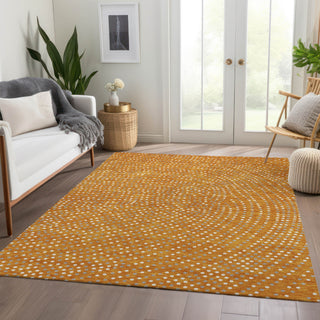 Piper Looms Mayfield Circles AMF1021 Orange Machine Washable Area Rug Lifestyle Image Feature