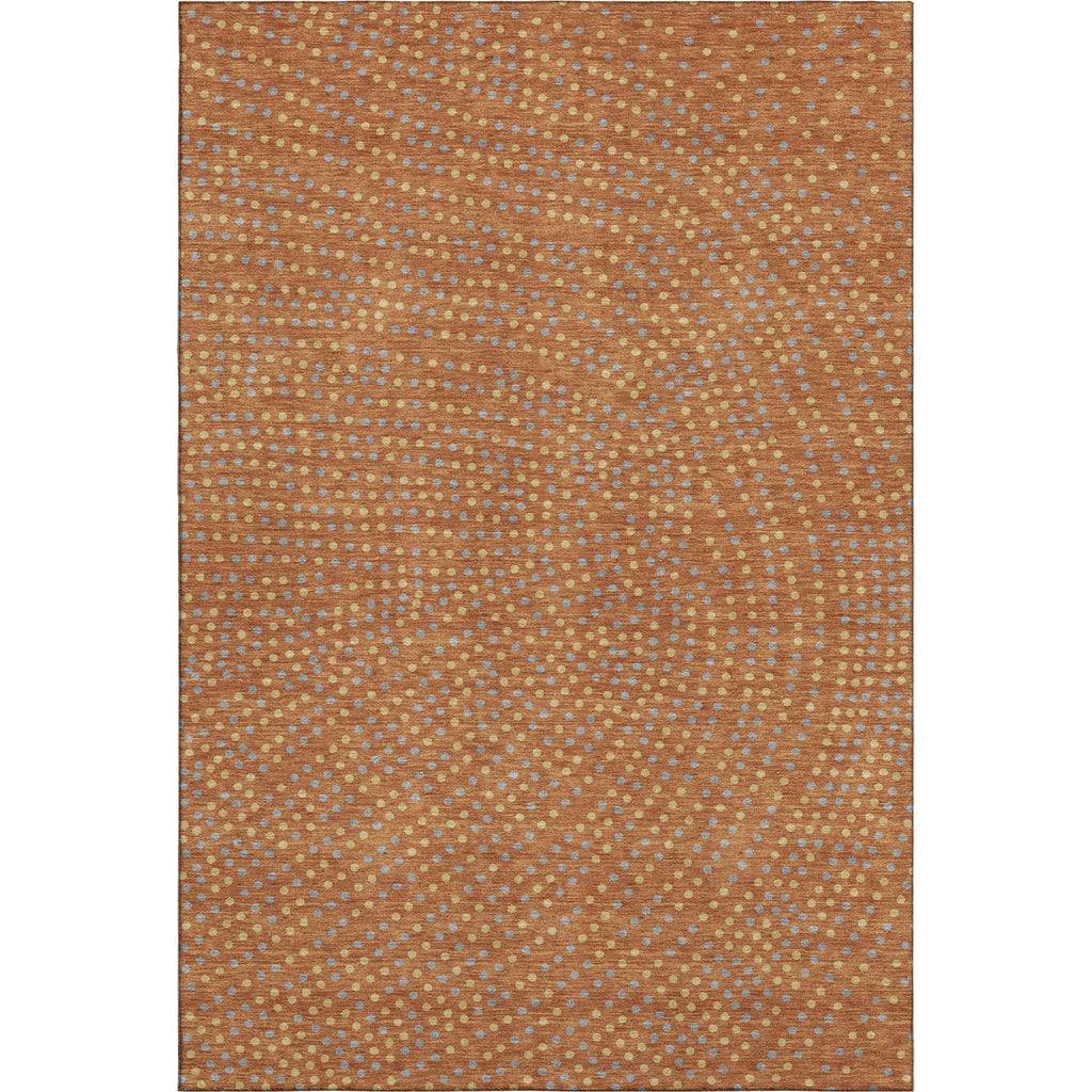 Piper Looms Mayfield Circles AMF1021 Paprika Machine Washable Area Rug main image