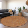 Piper Looms Mayfield Circles AMF1021 Paprika Machine Washable Area Rug Round Lifestyle Image Feature