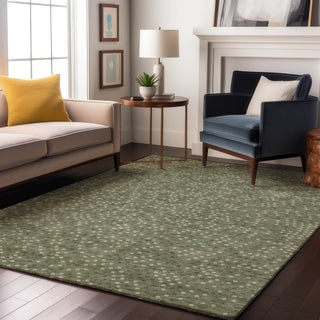 Piper Looms Mayfield Circles AMF1021 Sage Machine Washable Area Rug Lifestyle Image Feature