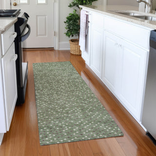 Piper Looms Mayfield Circles AMF1021 Sage Machine Washable Area Rug Runner Lifestyle Image Feature