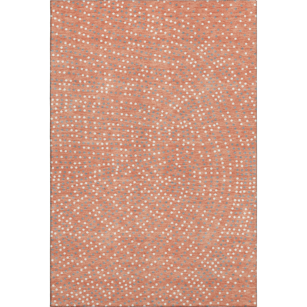 Piper Looms Mayfield Circles AMF1021 Salmon Machine Washable Area Rug main image