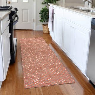 Piper Looms Mayfield Circles AMF1021 Salmon Machine Washable Area Rug Runner Lifestyle Image Feature