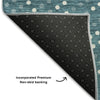 Piper Looms Mayfield Circles AMF1021 Teal Machine Washable Area Rug Backing Image