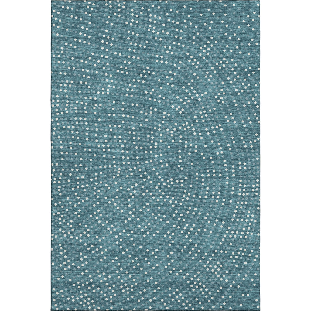 Piper Looms Mayfield Circles AMF1021 Teal Machine Washable Area Rug main image