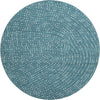 Piper Looms Mayfield Circles AMF1021 Teal Machine Washable Area Rug Round Main Image