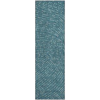 Piper Looms Mayfield Circles AMF1021 Teal Machine Washable Area Rug Runner Main Image